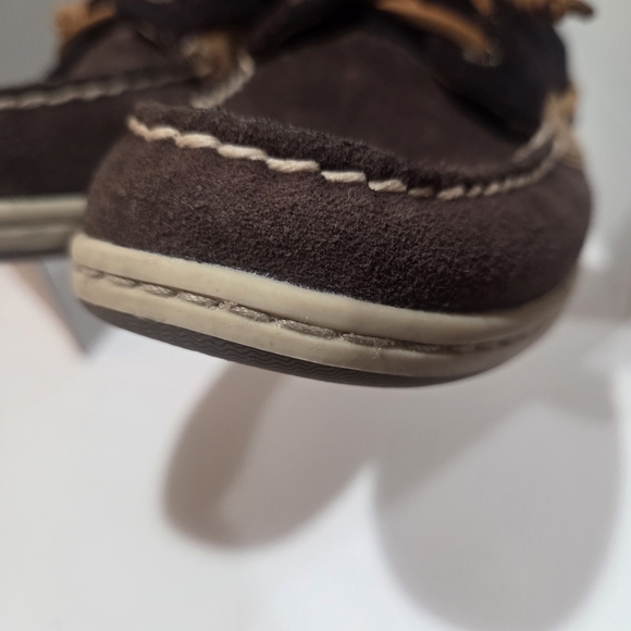 Sperry Brown Suede & Tan Leather Boat Shoes - Picture 11 of 12